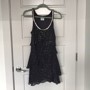 NWOT Free People Gray and Gold Party Dress Size 6